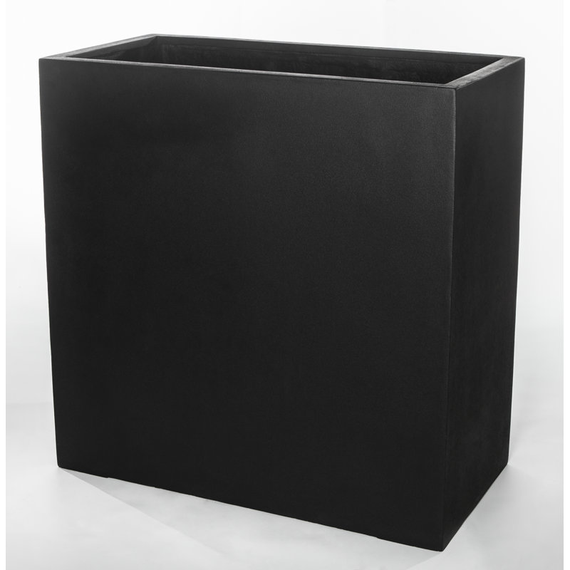 Boîte à fleurs en fibre de verre Pellston, Noir onyx