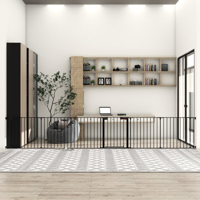 150" Gate For Christmas Tree. 6 Panels Metal Fence Stairs, House, Fireplace. Adjustable, Configurable Play Yard House. Fireplace,