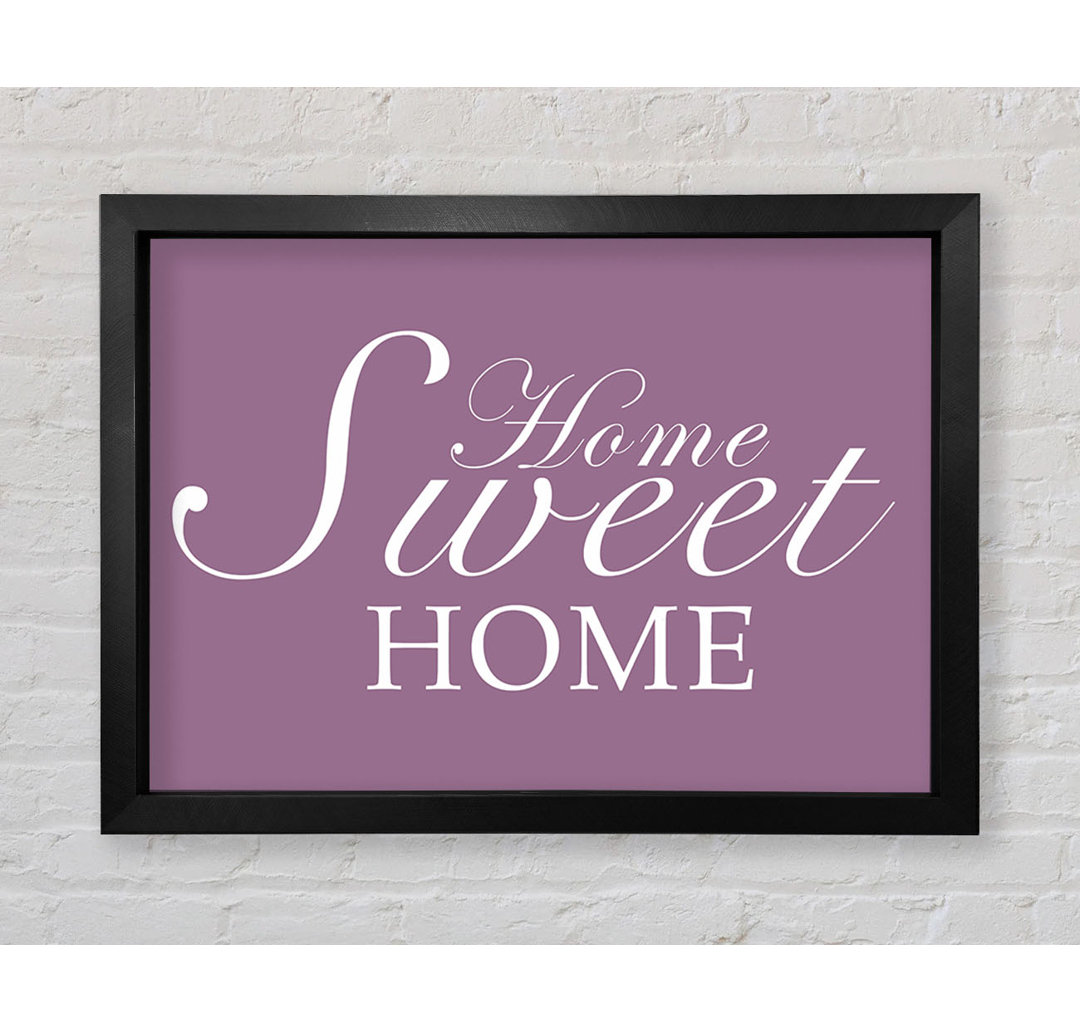 Familie Zitat Home Sweet Home Dusty Pink - Druck