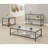 Nickel 2-Shelf Glass Top Entryway Console Table