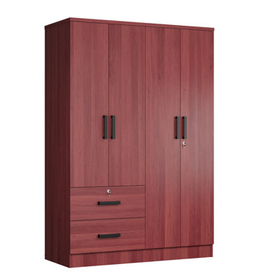 Apollonios Solum 47"Wide Armoire Wardrobe Closet For Hanging With 2 Drawers & Shelves