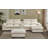 132" U Shape Sectional Sofa Cloud Couch With Removable Ottomans-1745785588