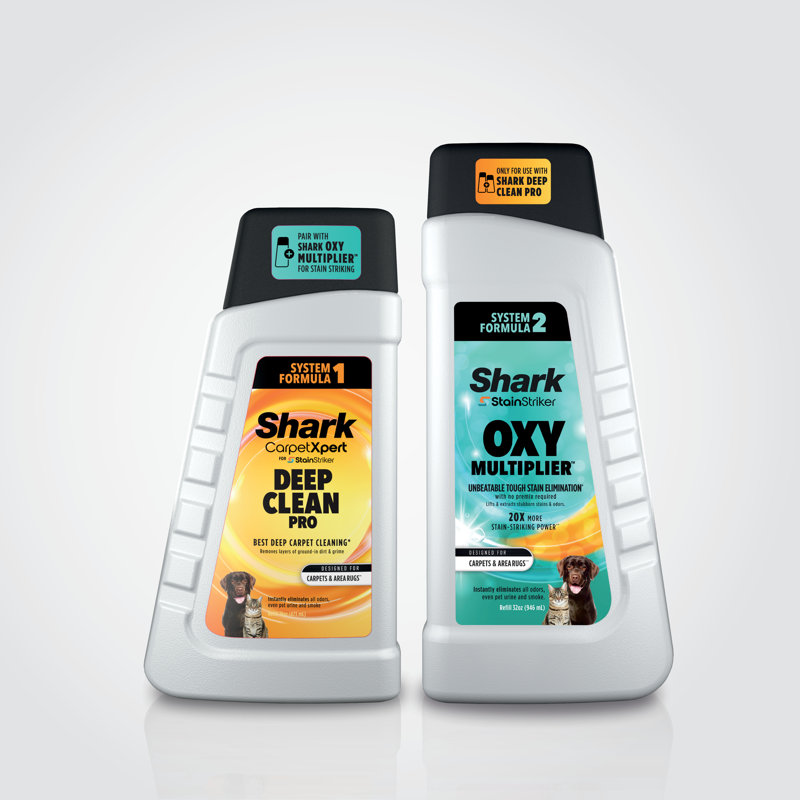 Shark Stainstriker Complete Bundle For Shark Stainstriker Portable Cleaners, For Carpets & Area Rugs, 32oz Oxy Multiplier And 16oz Deep Clean Pro