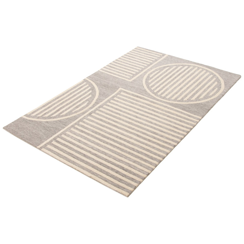Tapis gris intemporel 5 pi 0 po x 7 pi 7 po