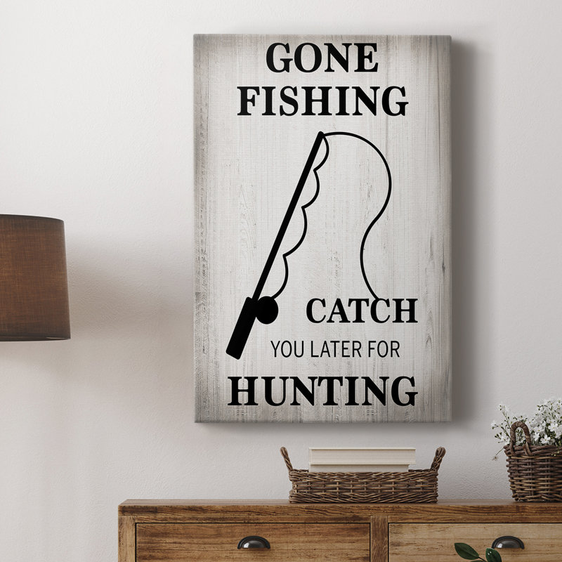 Gone Fishing -Custom Wrapped Gallery Cavas, 18" H x 12" W