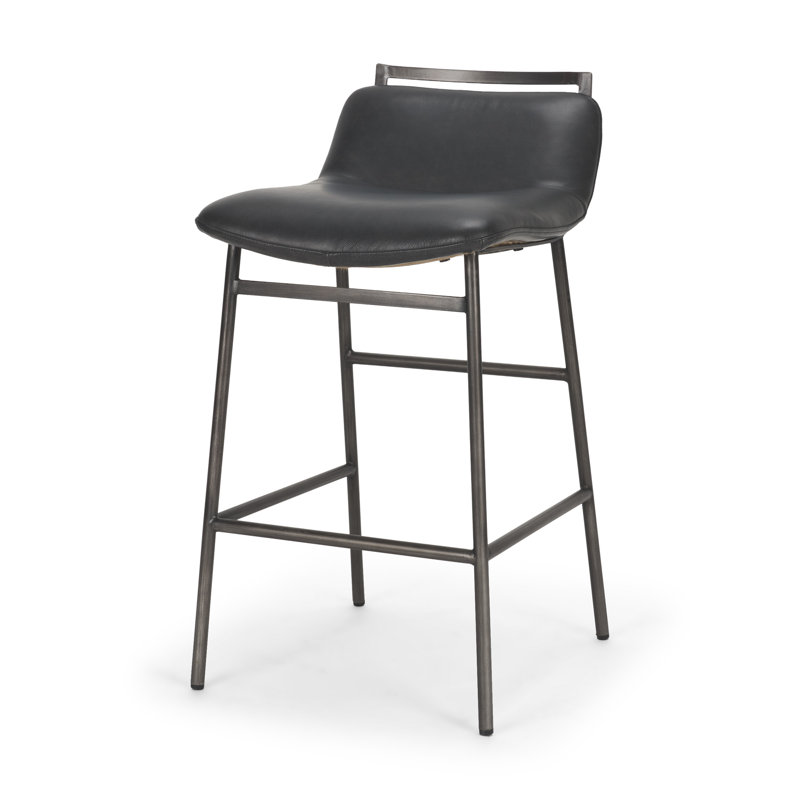 Kavalan II Bar Stool, Black, Counter Stool (24.5” Seat Height)