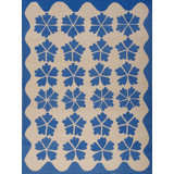 Floral Area Rug in Blue