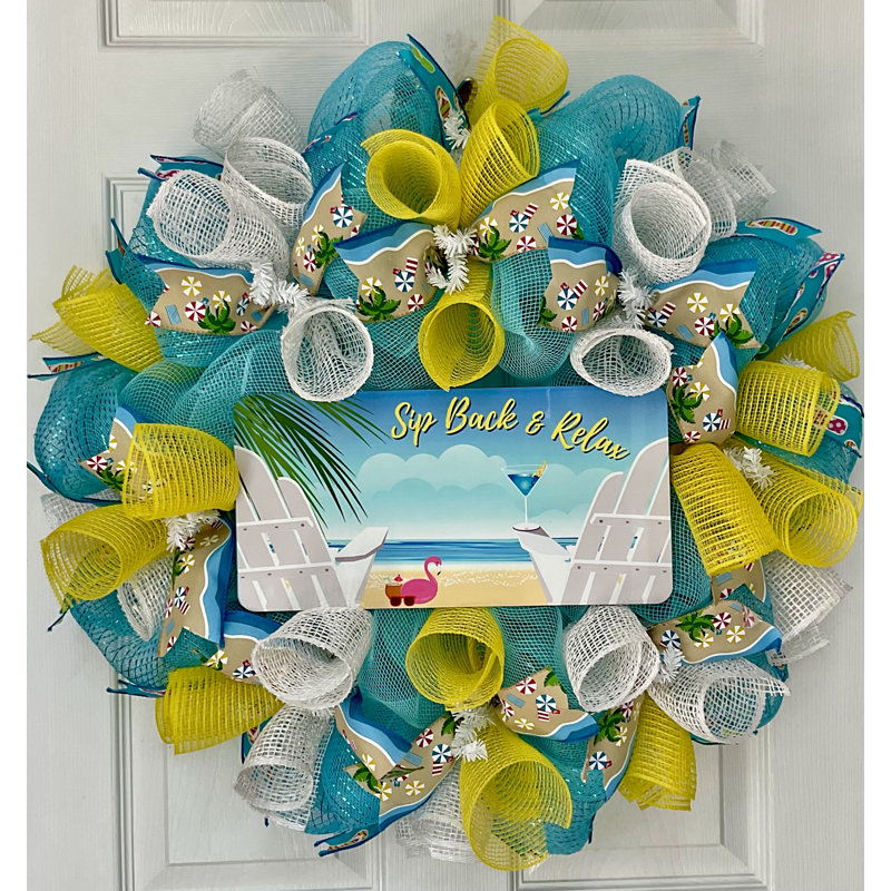 Summer Wreath Sip Back And Relax