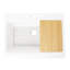 Évier de cuisine Parker 34 po en argile réfractaire blanche éclatante Quick-Fit® à encastrer, style ferme, avec façade arrondie, cuve unique et 3 trous pour robinetterie-132981569