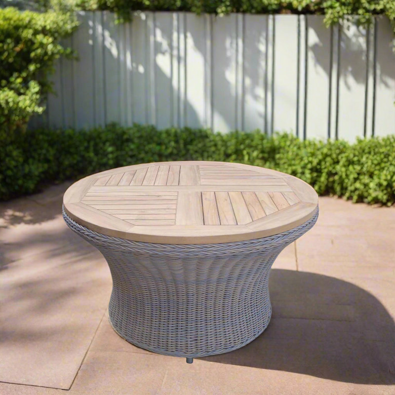 Hobbs Round Teak Outdoor Side Table