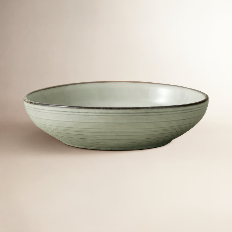 4 Piece 8.6 Inch Pasta Bowl Set, Stoneware Bowls Set, Castle Wall