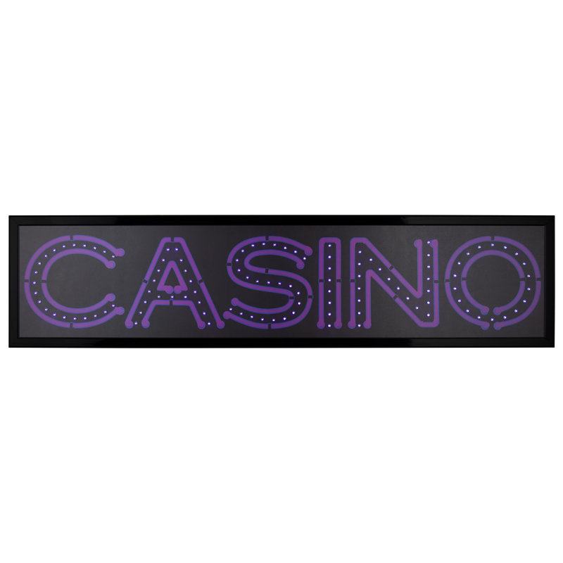 Trinx Casino LED Marquee Sign - 9.75" x 40" x 0.75"