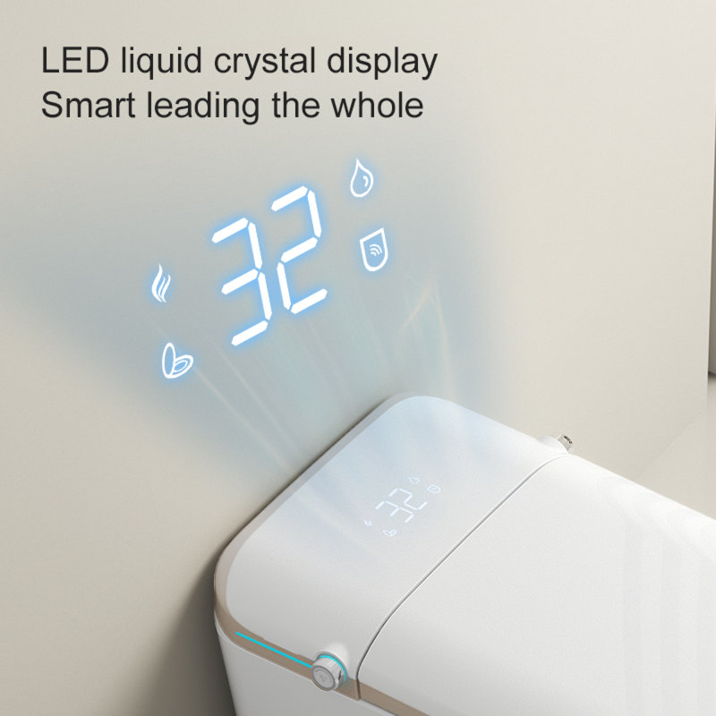 Auto Open Toilets, Ceramic ABS Compact Modern Smart Bidet for Home