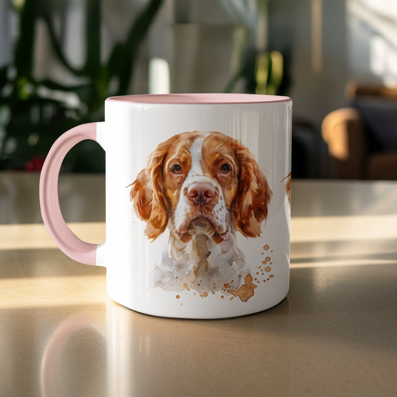 Three Watercolor Schnauzer Design 11oz Coffee Mug, 3