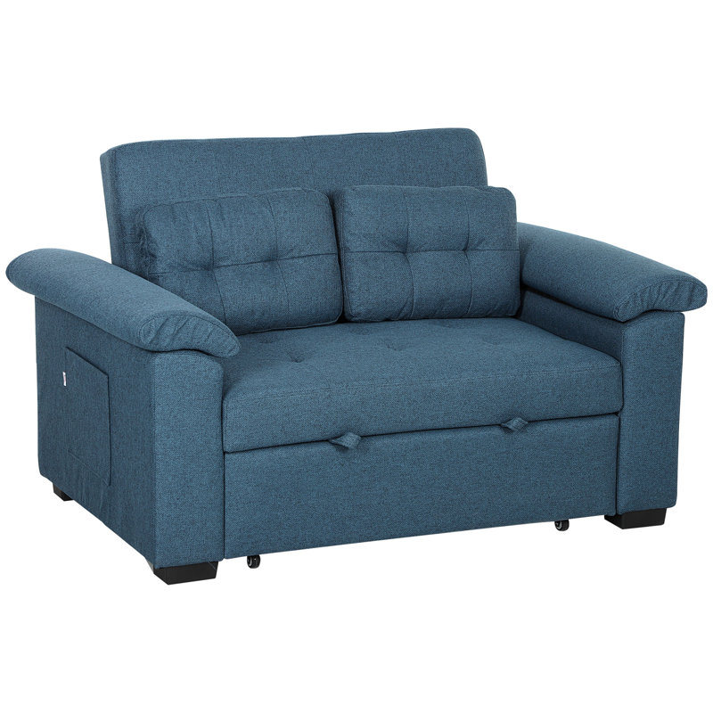 2 Seater Sofa Bed, Blue
