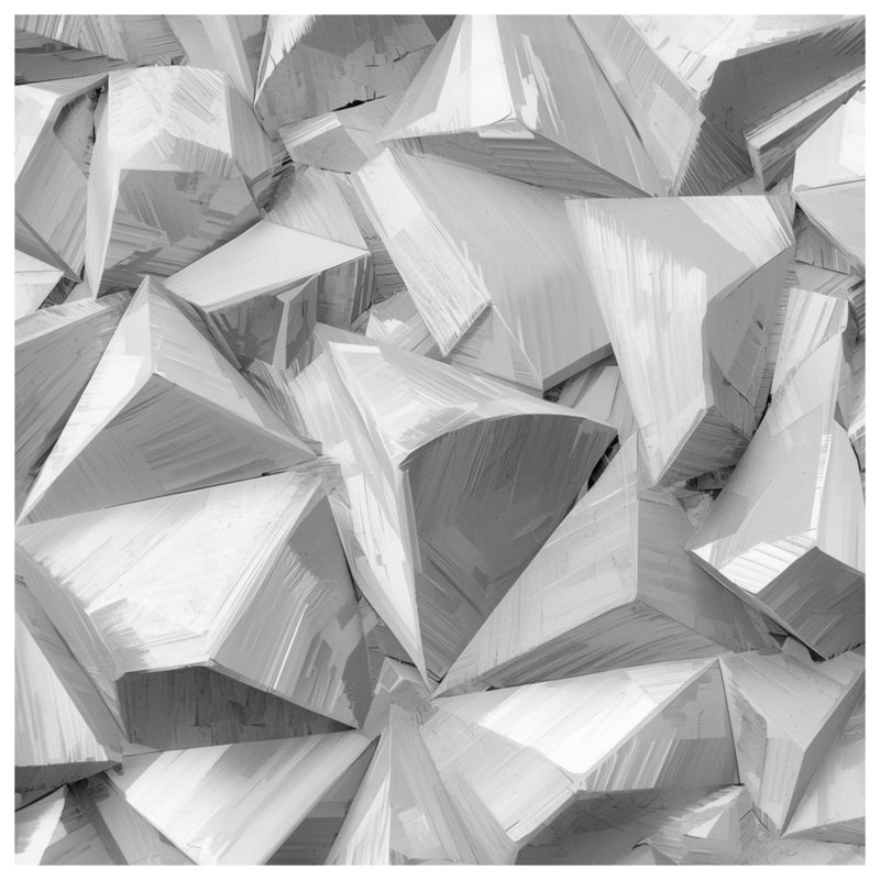 Faceted Geometric Texture Blankets, 50in W x 60in H