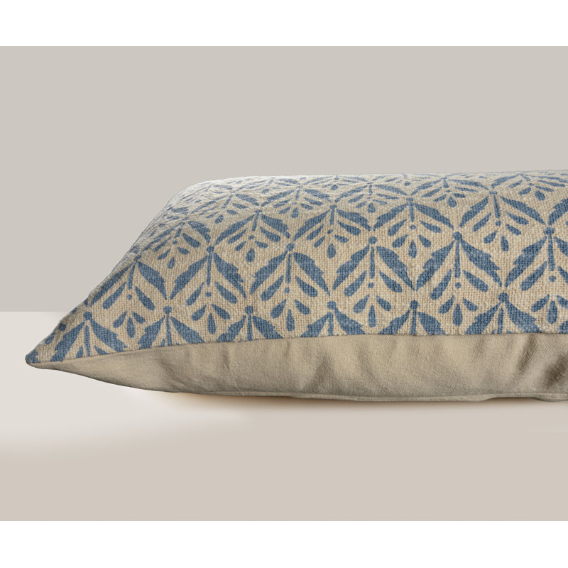 Coussin en coton, Bleu clair, Mélange de duvet