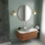 Salle de bain murale 36 "avec lavabo rond en céramique et tiroir-1729379061