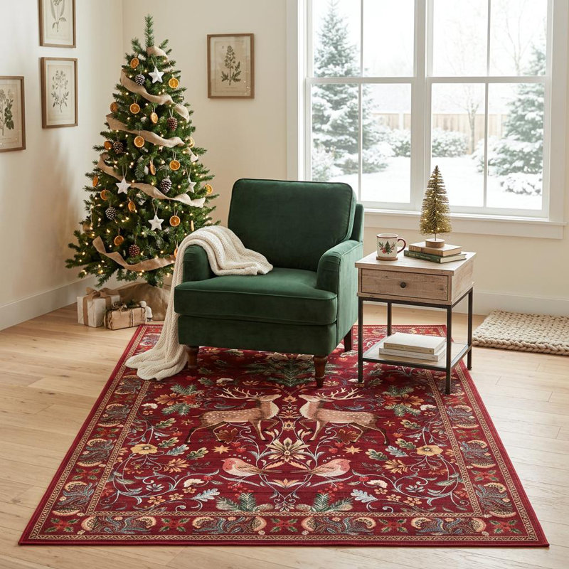 Rectangle Animal Print Washable Area Rug, 80*150cm