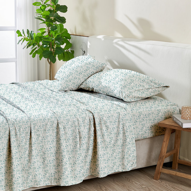 Ensemble de draps pré-lavés en microfibre - Collection Killian, Ensemble de draps pour lit double avec 2 taies d'o