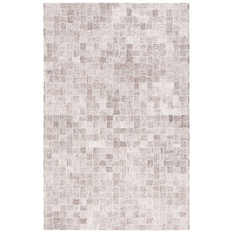 Tapis en coton touffeté à la main Trashonda, Rond 5 pi