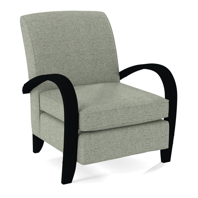 Vero Armchair, Black, White Performance Fabric; 0851-94