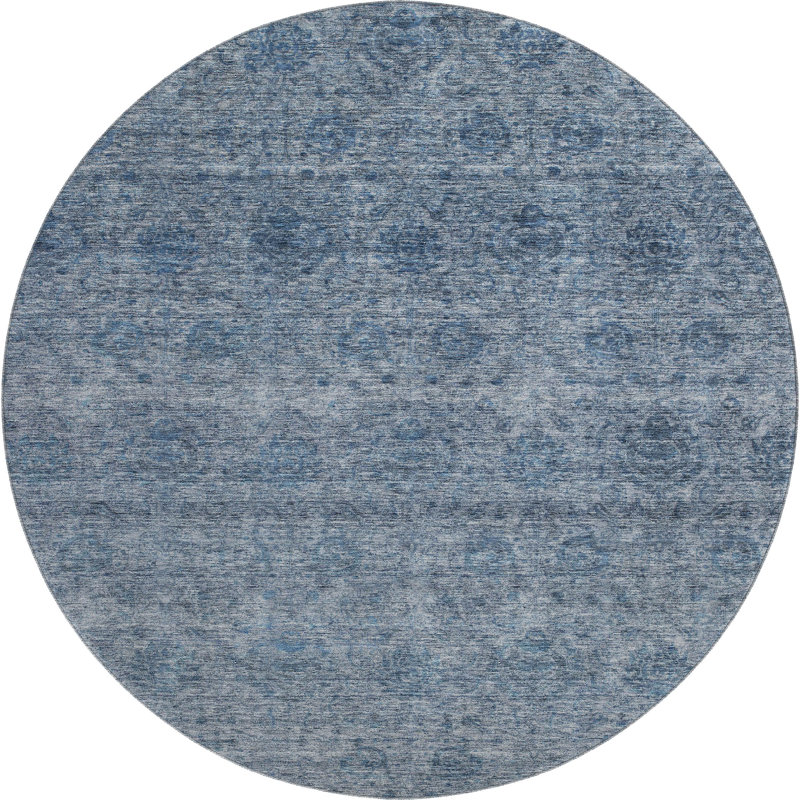 Premium Machine Washable Melvin AMF1170 Global Rug, Round 8'
