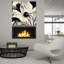 «Flowers Black White 15» par Ray Heere, art mural en verre acrylique, 12 po x 12 po-2040839164