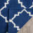Stahl Hand Woven Flat Weave Wool/Cotton Geometric Rug in Blue/White-424424291