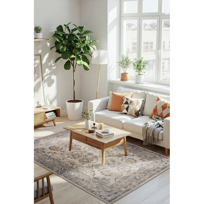 Tapis à motif tissé classique en chenille Lucien, Rectangle 3 pi 10 po x 5 pi 3 po
