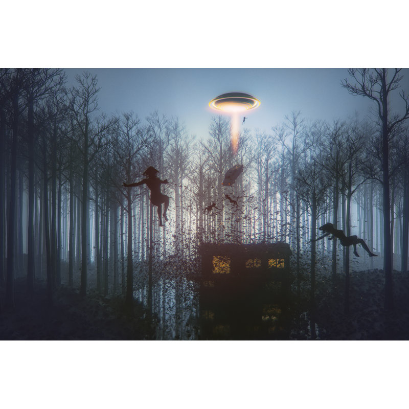 Alien Abduction by Gremlin - No Frame Art Prints on Canvas, 61cm H x 91cm W