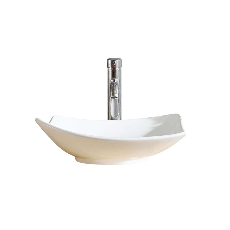 Fine Fixtures Modern Ceramic Specialty Vessel Bathroom Sink & Reviews ...