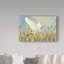 «Snowy Egret in Flight v2», reproduction d'art sur toile tendue-30320992