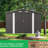 Grey 10X12ft Large Metal Storage Shed With Double Door And Two Windows, Secure For Bins Generator In Backyard Tool Snow Patio-122098167