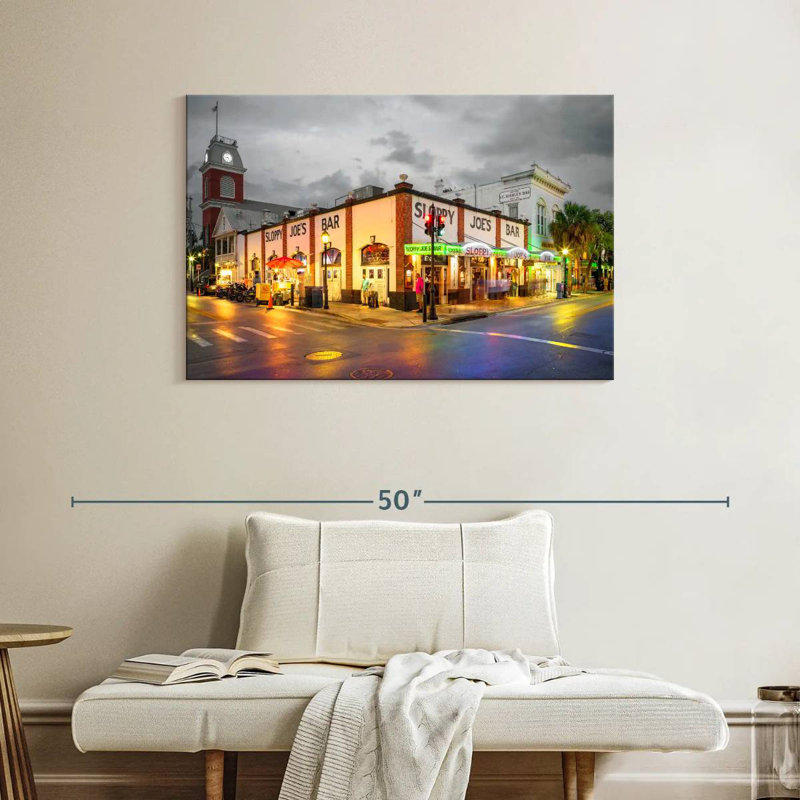 Rorry Nighttime In Key West Noir, 26" H x 39" W