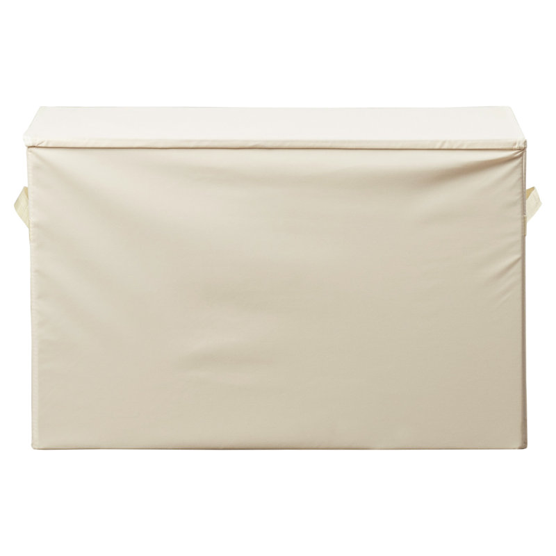 Elephant Themed Beige and Gray Collapsible Toy Chest