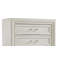 Magnifique meuble de chambre de style transitionnel à 5 tiroirs avec commode 5 tiroirs blanc