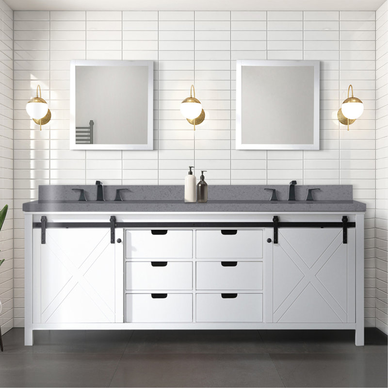 Meuble-lavabo double (armoire seulement), Blanc