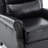 Ameiah Upholstered Balck Faux Leather Manual Push Back Recliner Chair with Wingback-1018071485