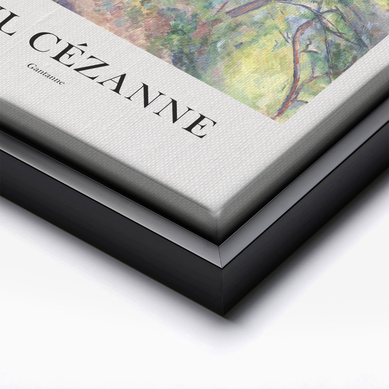 Paul Cezanne - Sous-Bois, Black Framed, Canvas, 11"H x 14"W
