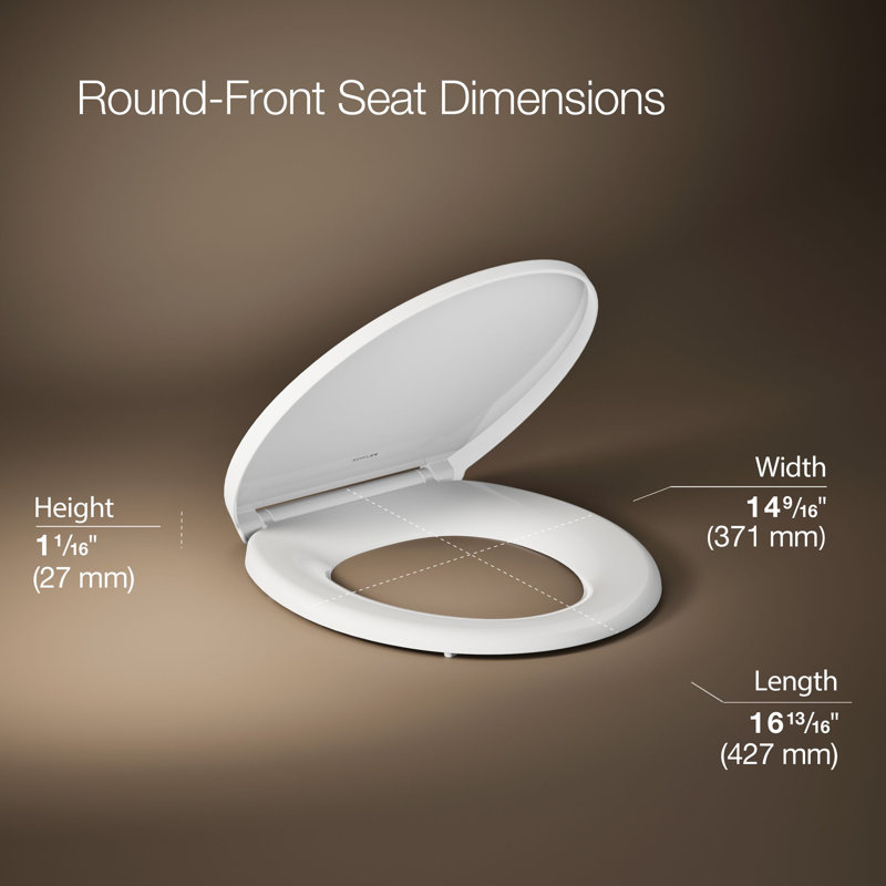 Glissade Readylatch Quiet-Close Toilet Seat, White