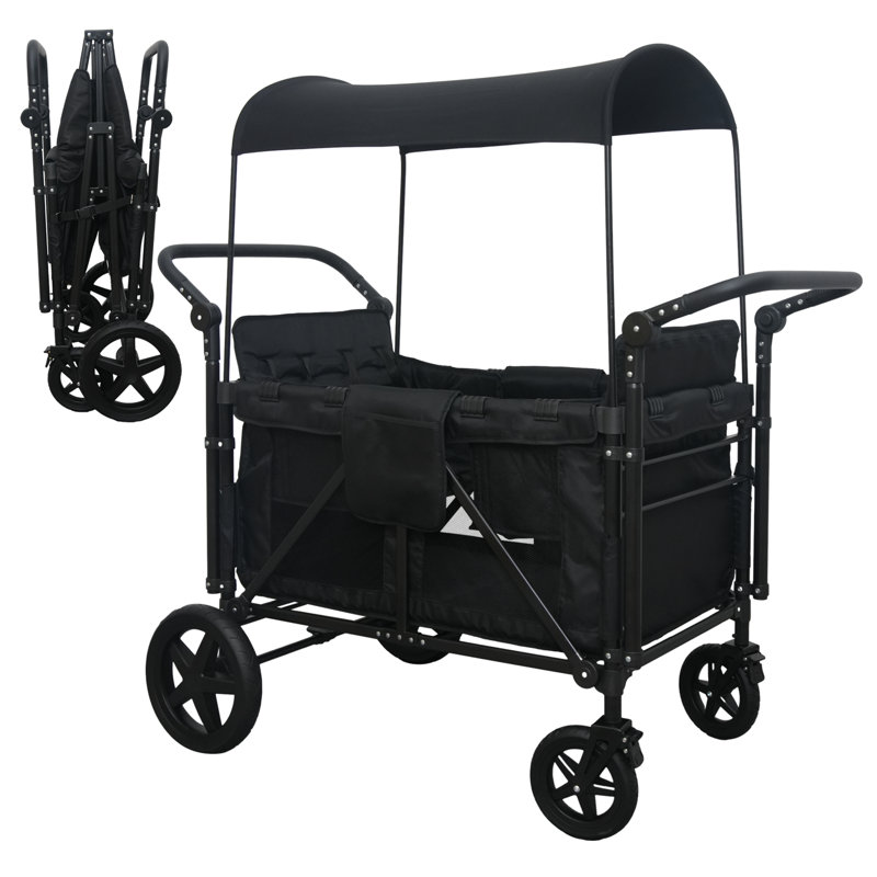 Double Stroller Wagon With Point Harness Ever Advanced Wagon