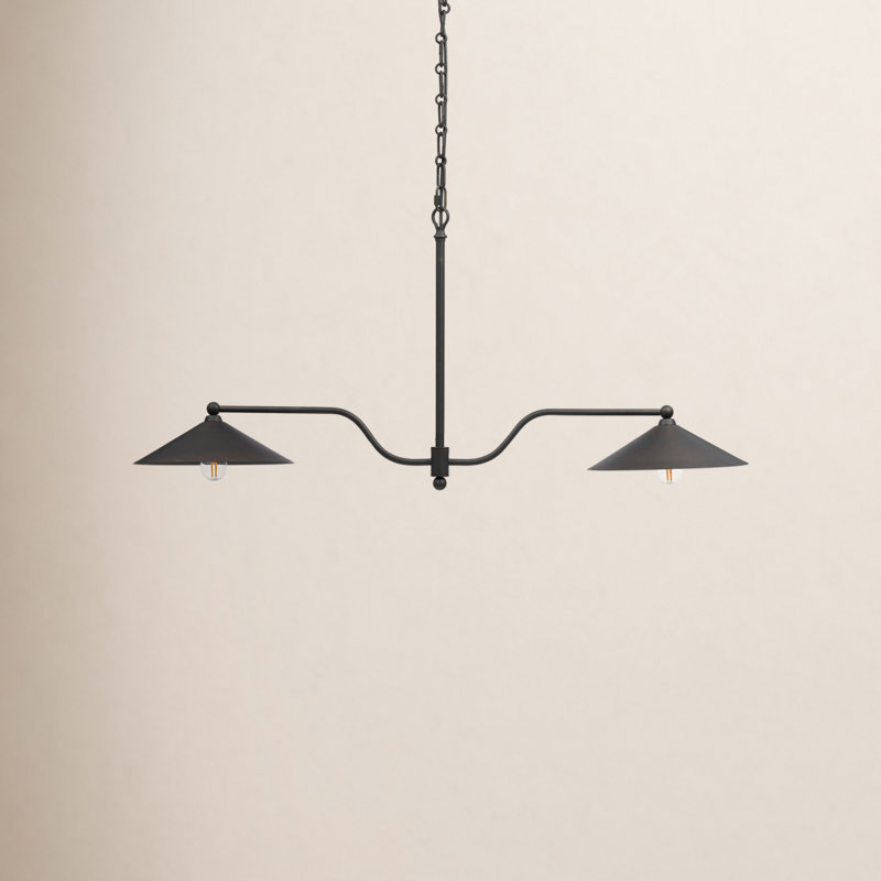 Brecken Linear Chandelier, Dark Bronze Iron