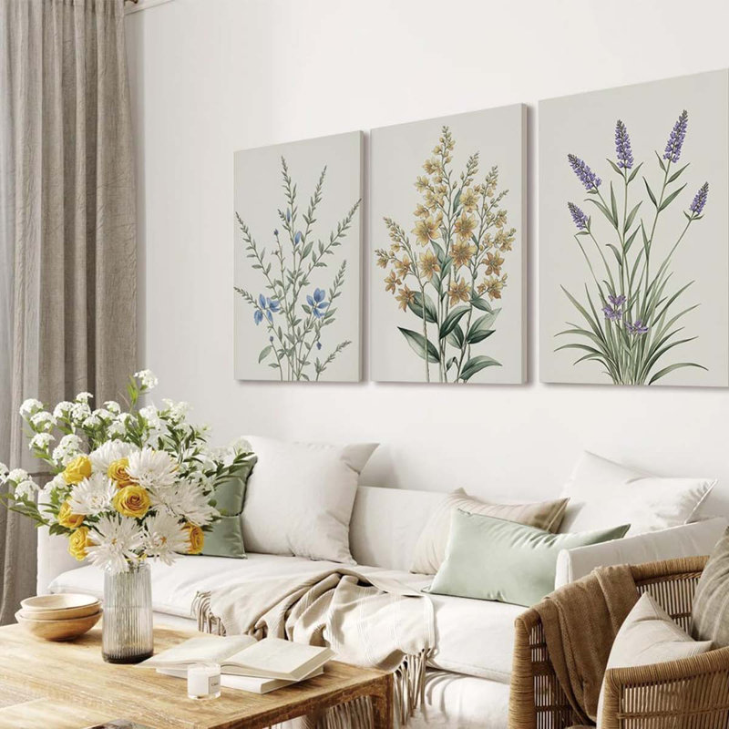 3 Piece Wrapped Canvas Print, 40 cm H x 60 cm W