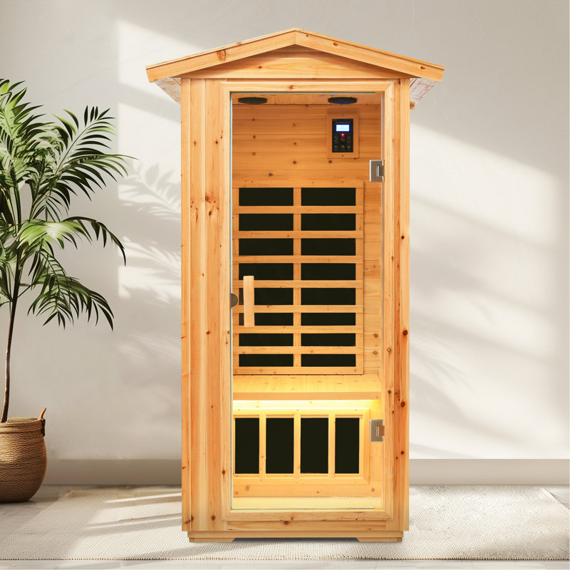 Sauna d'extérieur infrarouge lointain à une personne