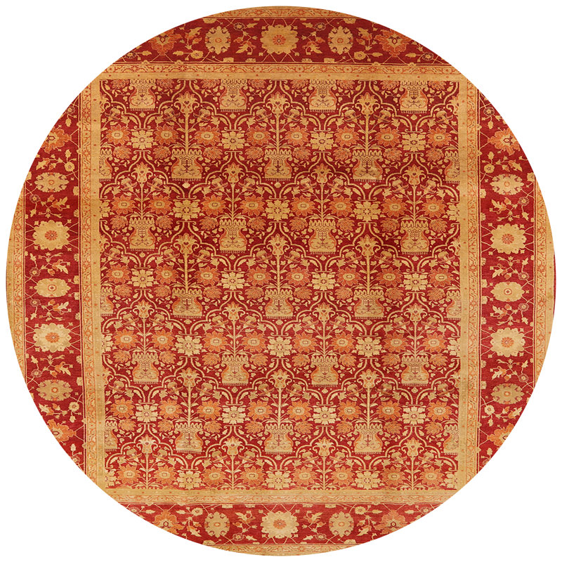 Tapis oriental rouge / beige Odistanus, Rond 4 pi