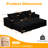 82.7" Upholstered Corduroy Sofa, 6 Piece No Assembly Required Sleeper Couch with Ottomans-386321054-376268998