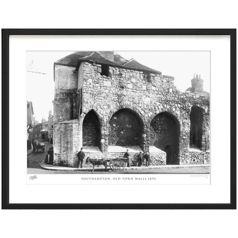 Southampton, Old Town Walls 1892 by Francis Frith - Single Picture Frame Print, 45cm H x 60cm W x 2.3cm D
