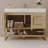 Iscari 36" Modern Vanity With Seamless Ceramic Sink & Gold Accents-124006310-124006312