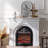 Ornate Wood&Iron Decorative Electric Fireplace-1002472848